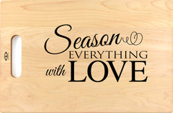 Cutting Board with Handle in Solid Wood - Season Everything With Love1