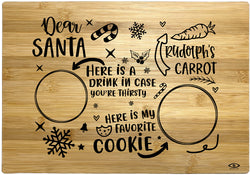 Dear Santa Rudolph's Carrot Christmas Tray