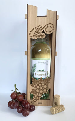 Wood Beverage Box3 - Grape Motif