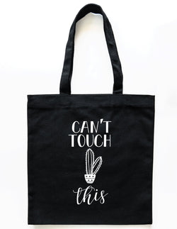 Canvas Tote Bag for Plant Lovers - Can't Touch This