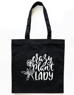 Canvas Tote Bag for Plant Lovers - Crazy Plant Lady1