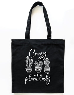 Canvas Tote Bag for Plant Lovers - Crazy Plant Lady3