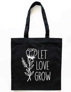 Canvas Tote Bag for Plant Lovers - Let Love Grow