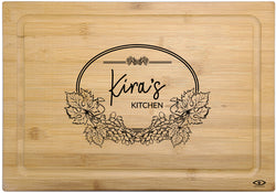 Cutting Board in Bamboo Large - Plaque Design