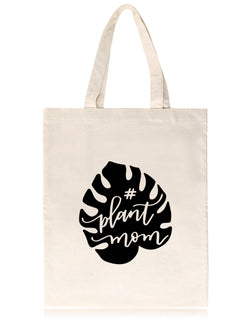 Canvas Tote Bag for Plant Lovers - #Plant Mom