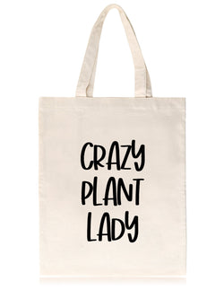Canvas Tote Bag for Plant Lovers - Crazy Plant Lady2