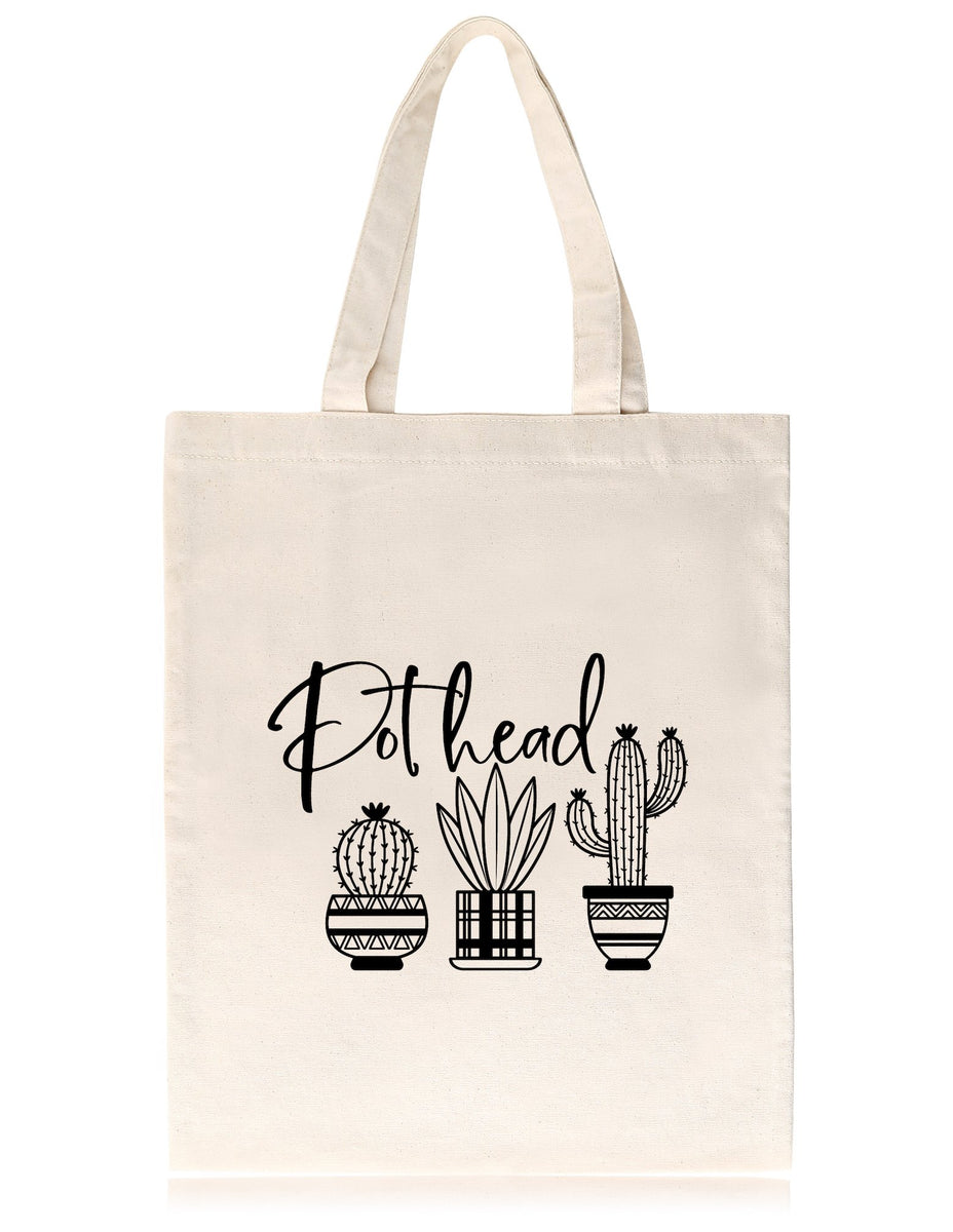 pothead canvas Canvas Tote Bag for Plant Lovers